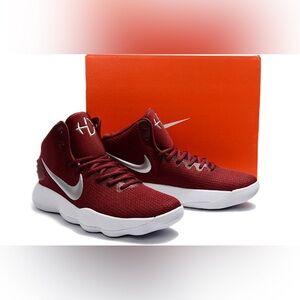 Nike Women Hyperdunk 2017 TB Promo Maroon Wine White Silver 942571  size 11.5